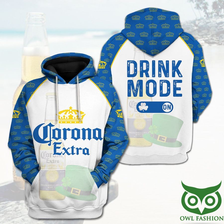 sNFefQkA 72 Corona Beer Logo Drink Mode On 3D Hoodie