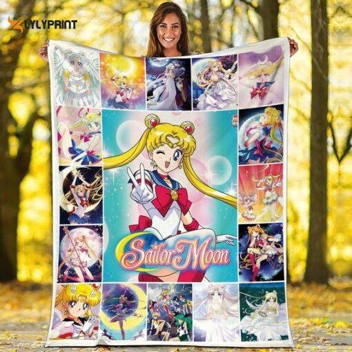 sailor moon quilt blanket for fans home decor gift 2b