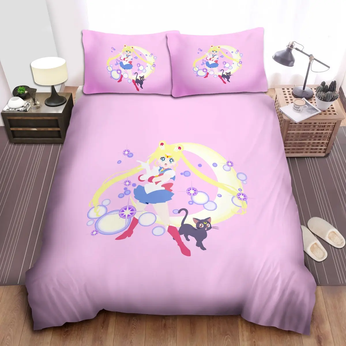 sailor moon sailor moon casting spell and black cat bed sheets spread comforter duvet cover bedding sets od83k