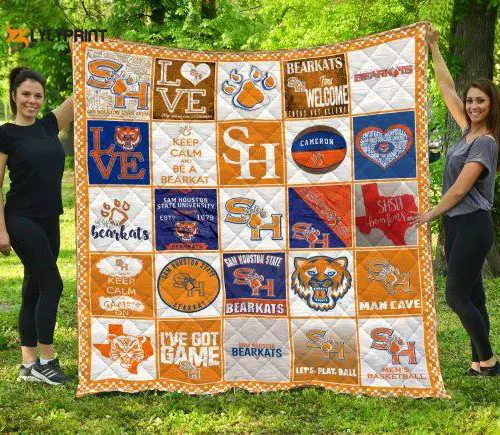 sam houston bearkats 1 quilt blanket for fans home decor gift 1 500x435 1
