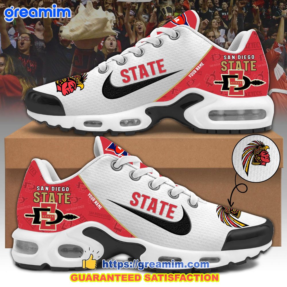 san diego state aztecs custom nike air max plus shoes 1 IjgyI