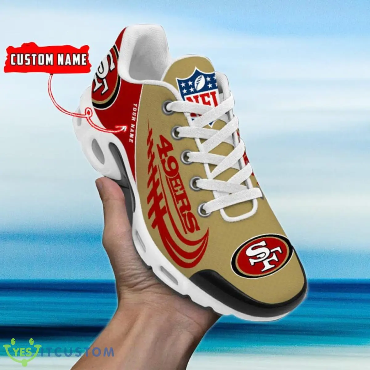 san francisco 49ers custom name air cushion sports shoes san francisco 49ers custom name air cushion sports shoes