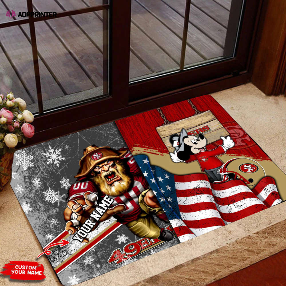 san francisco 49ers personalized doormat best gift for home decor