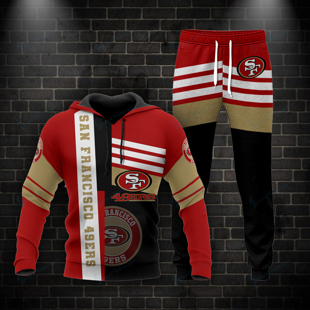 san francisco 49ers personalized hoodie and jogger set bg869 e70re