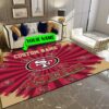 san francisco 49ers personalized premium rectangle rug 68 z5swf