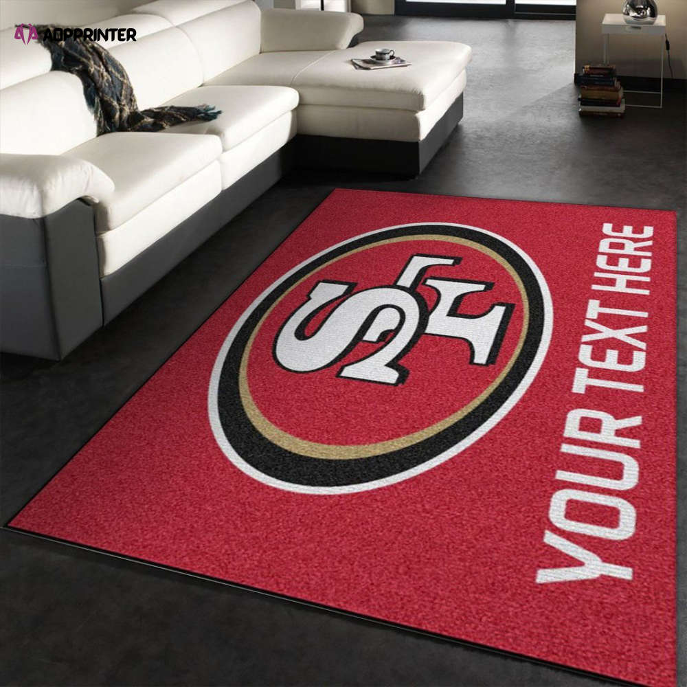 san francisco 49ers rug living room floor decor fan gifts 3