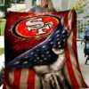 san francisco 49ers tz premium quilt blanket mcmsn