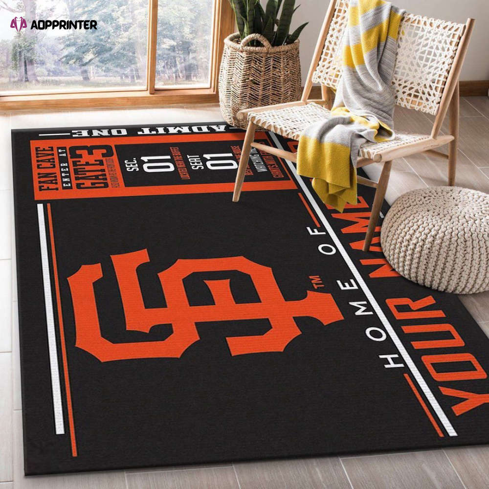 san francisco giants rug living room floor decor fan gifts 3