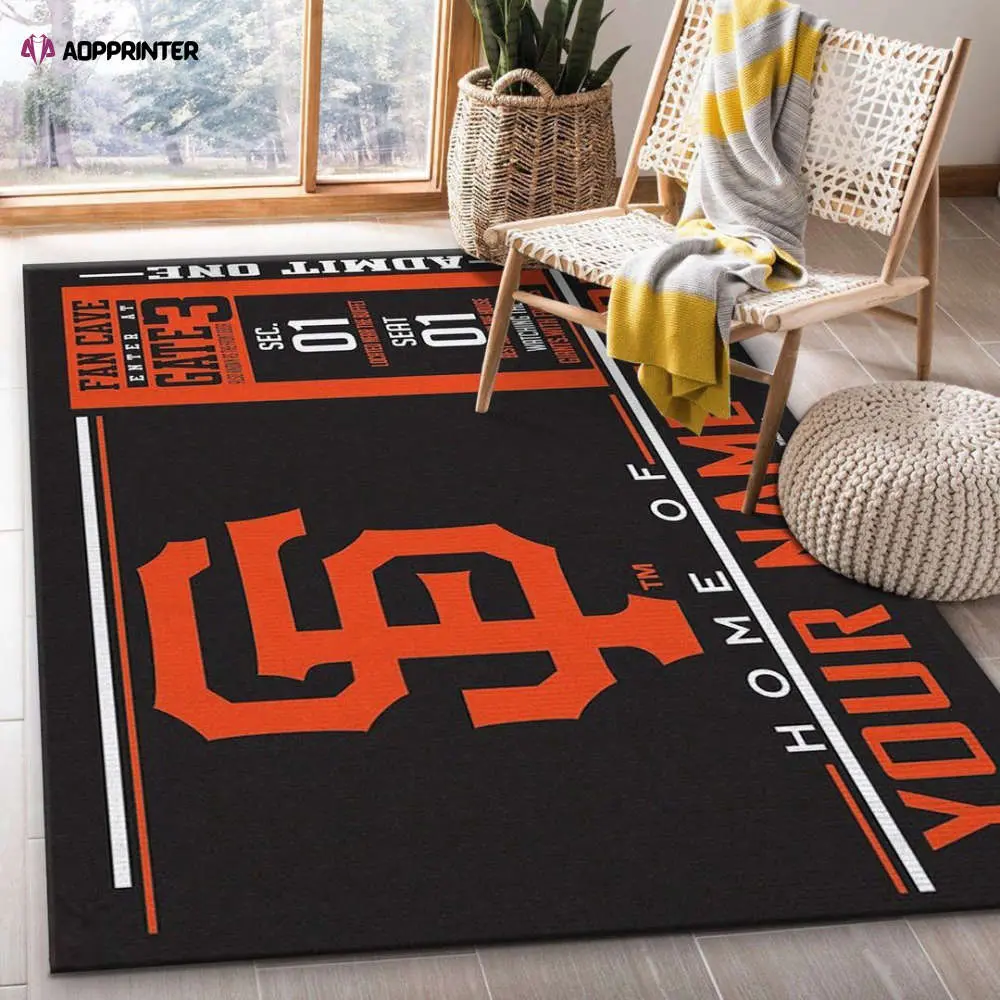 san francisco giants rug living room floor decor fan gifts 3