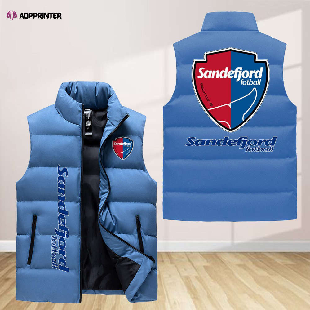 sandefjord fotball sleeveless puffer jacket custom for fans spj0242