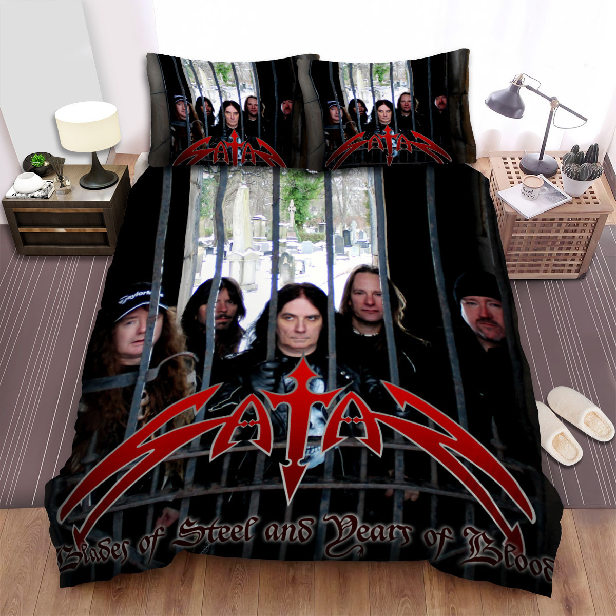 satan member photo bed sheets spread comforter duvet cover bedding sets gu1wm