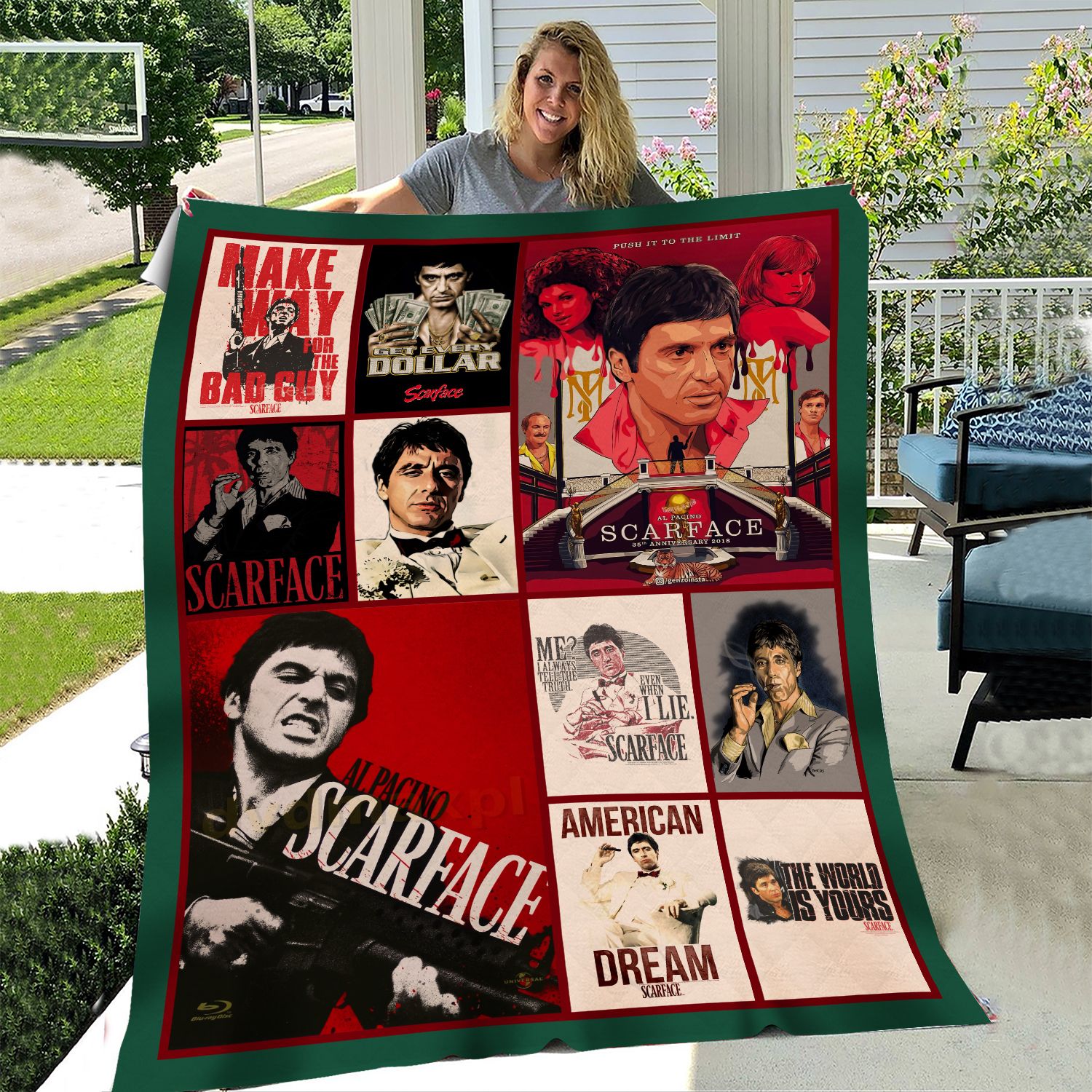 scarface throw blanket el8gj