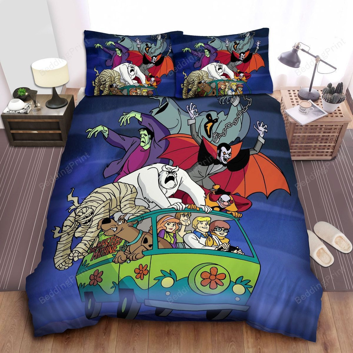 scooby doo movies vampire mummy and frankenstein bed sheets duvet cover bedding sets gzfcx