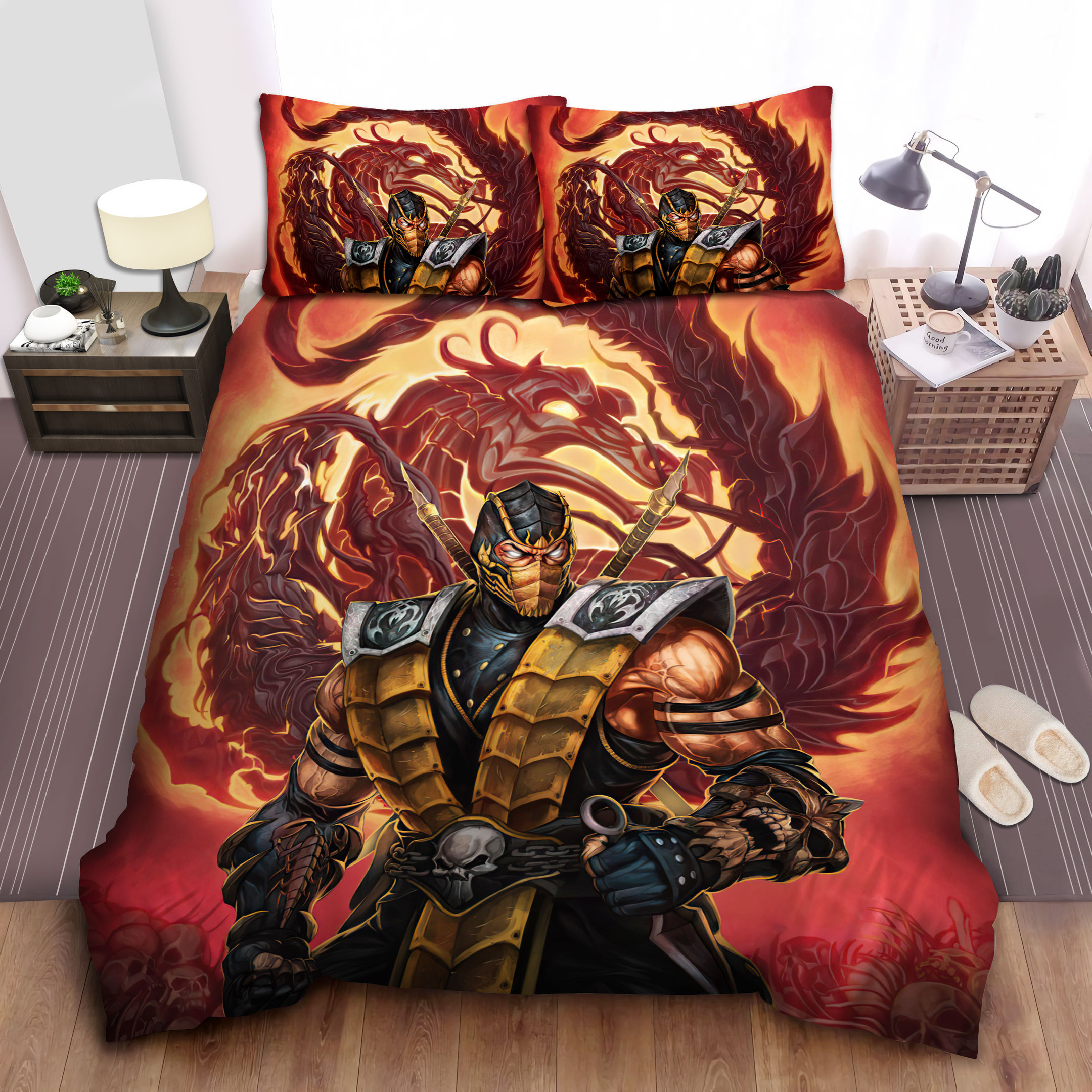 scorpion standing on skulls bed sheets spread comforter duvet cover bedding sets mcsil