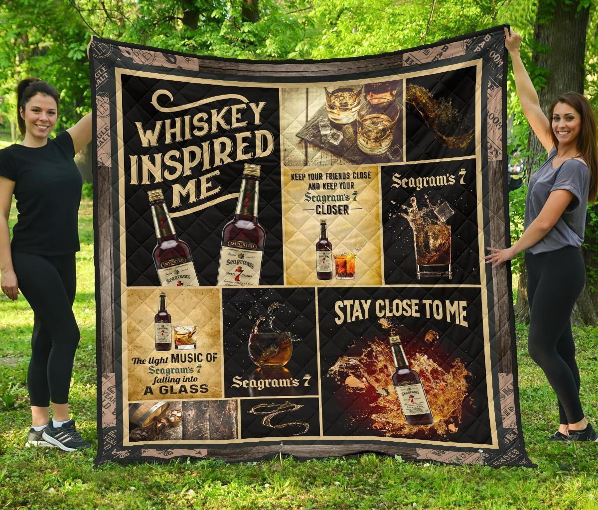 seagrams seven crown quilt blanket whiskey inspired me opfjk