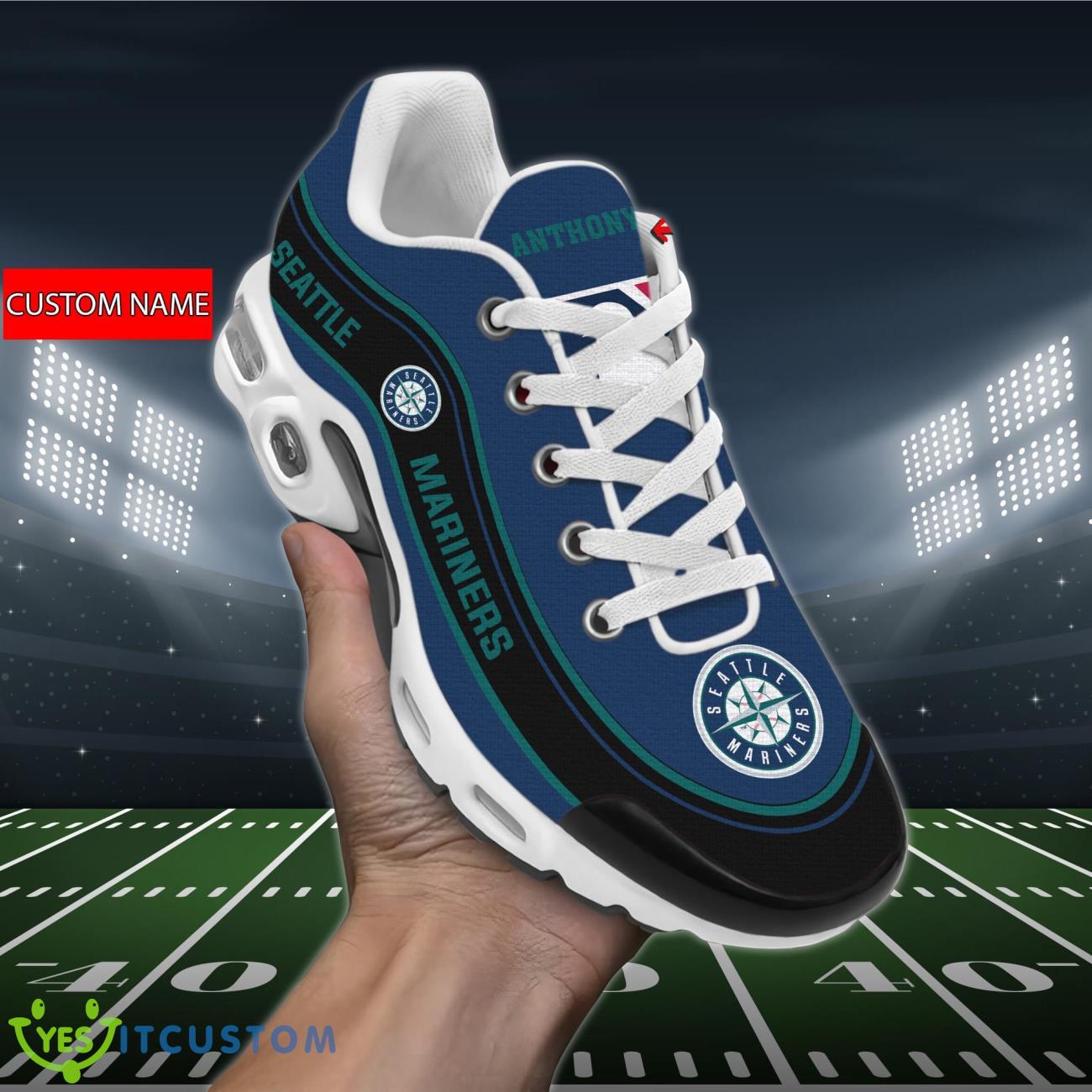 seattle mariners mlb air cushion sports shoes custom name for fans