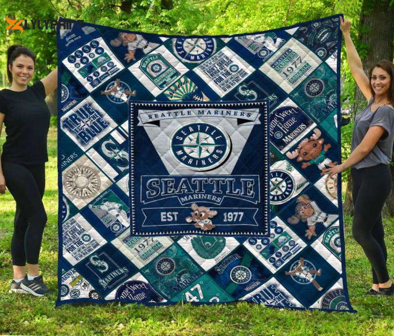 seattle marinersquilt blanket for fans home decor gift 2