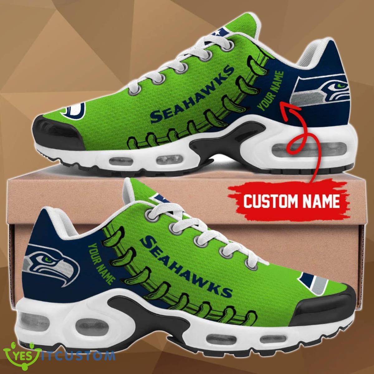 seattle seahawks air cushion sports shoes custom name for fans