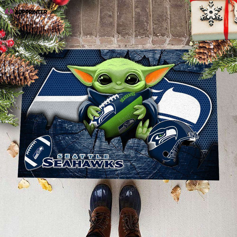 seattle seahawks doormat best gift for home decor 1 1