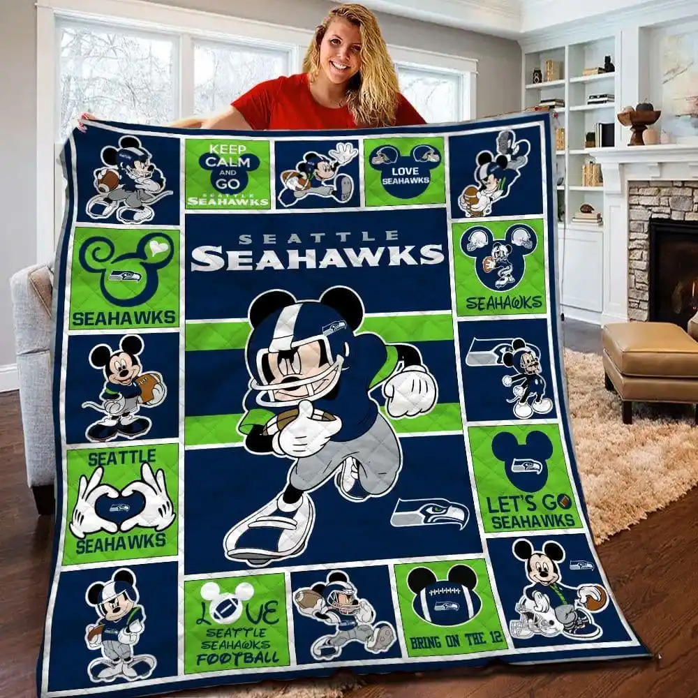 seattle seahawks premium quilt bg84 nhoss