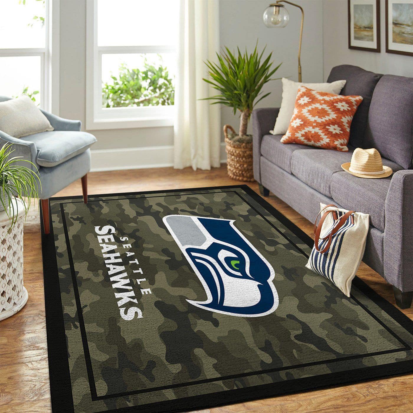 seattle seahawks rectangle rug 89 fplwd