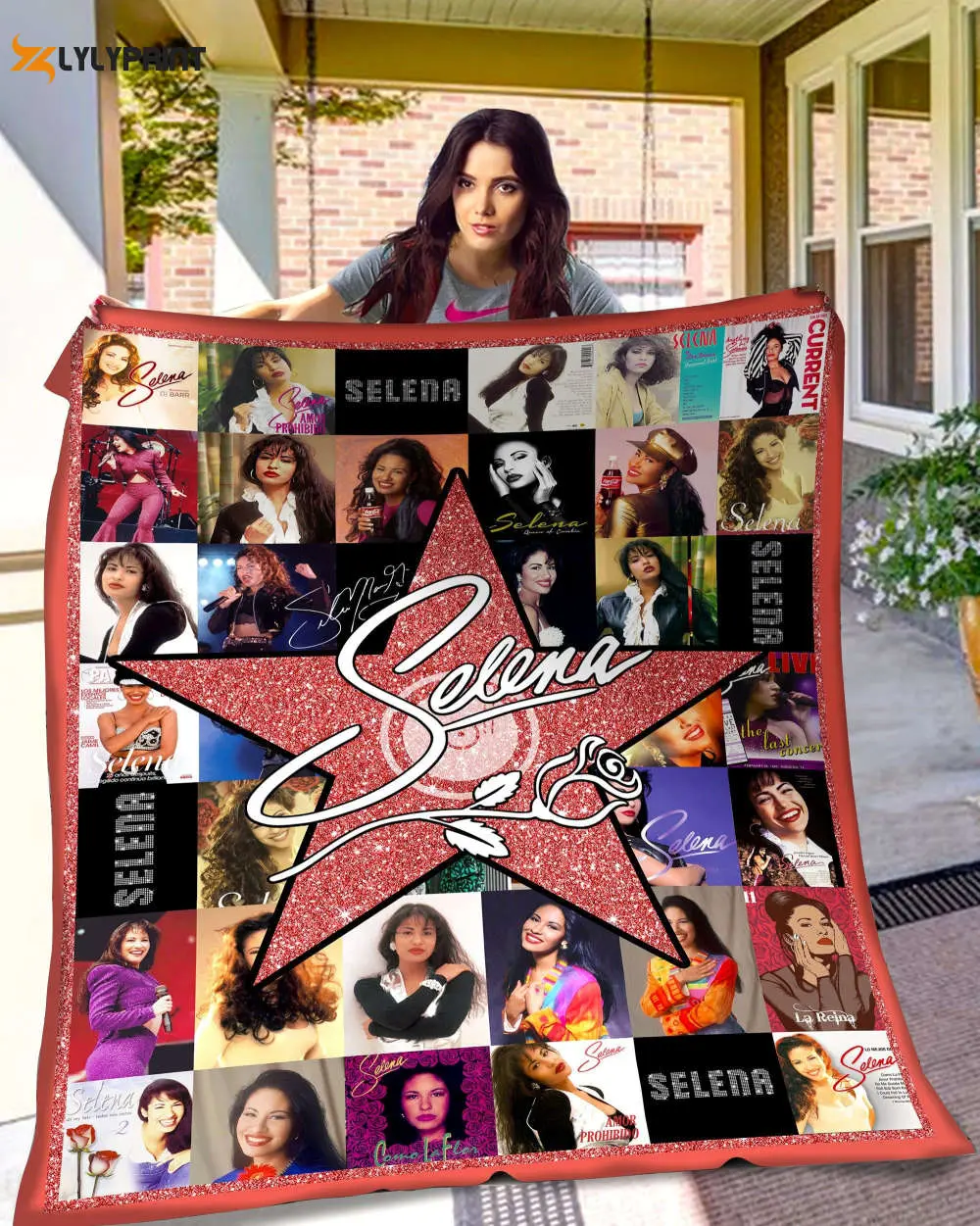 selena quintanilla quilt blanket for fans home decor gift 1