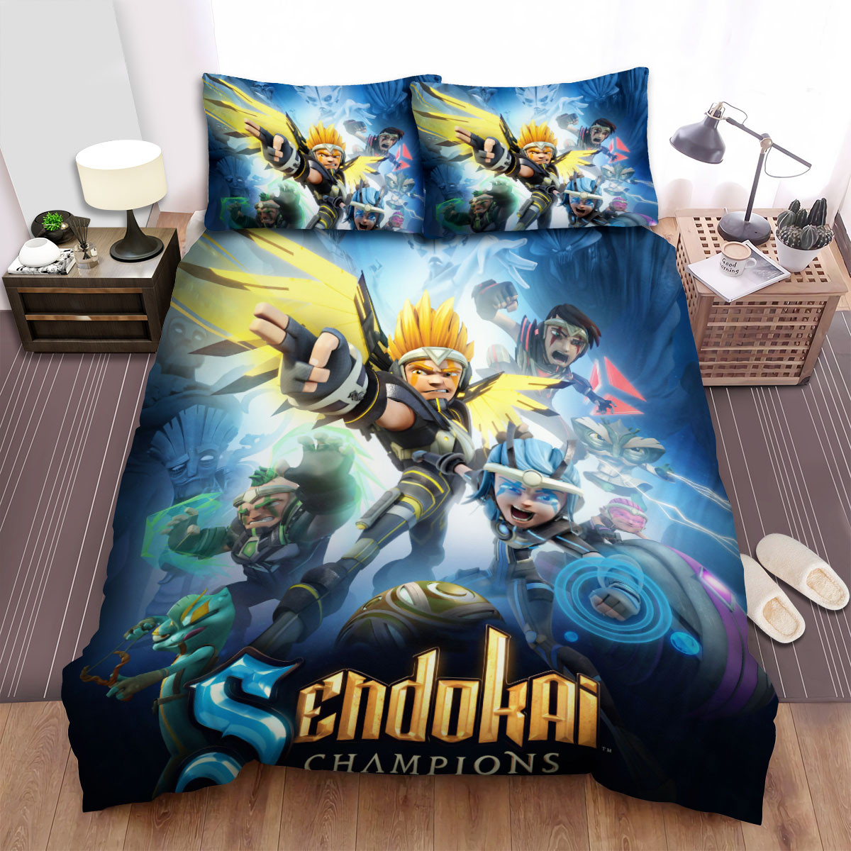 sendokai champions ready for the battle poster bed sheets spread duvet cover bedding sets wvjll