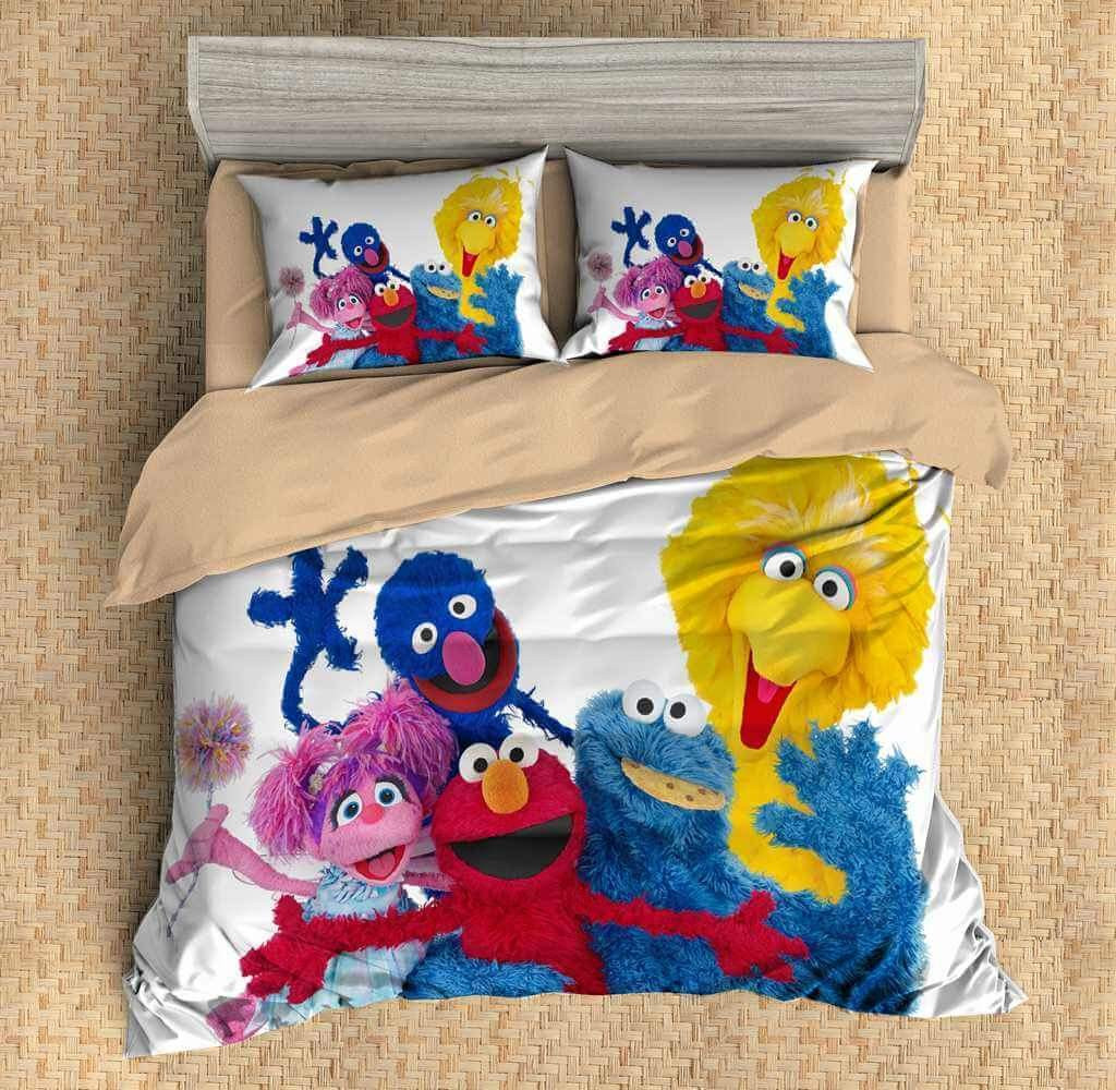 sesame street characters duvet cover bedroom sets comfortable bedding sets npngb