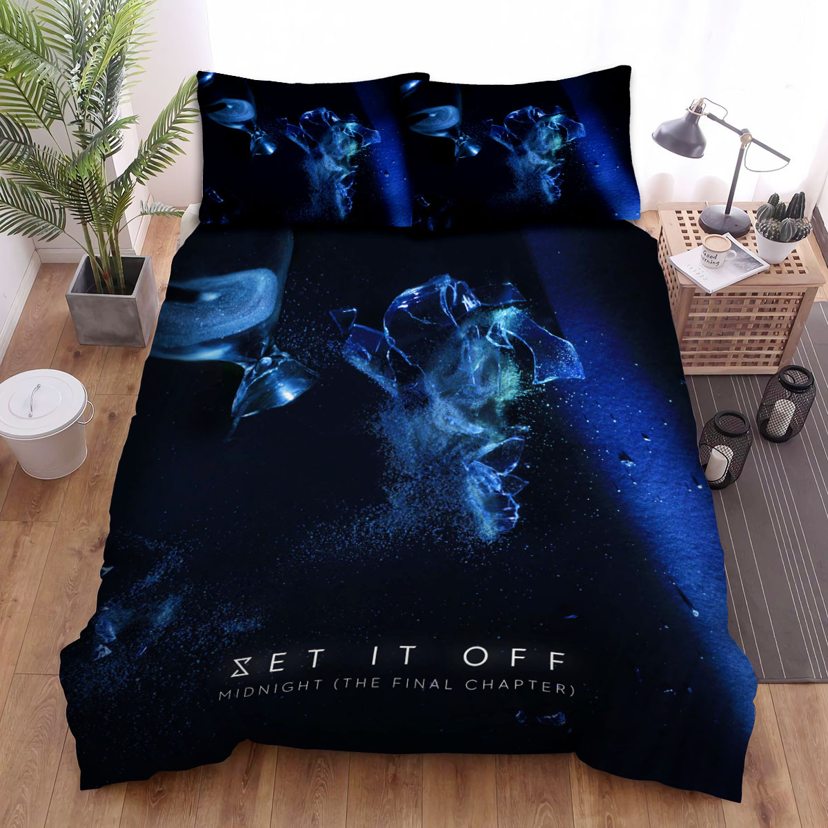 set it off midnight bed sheets spread comforter duvet cover bedding sets zw3l9