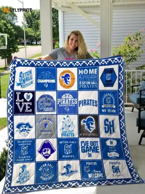 seton hall pirates quilt blanket
