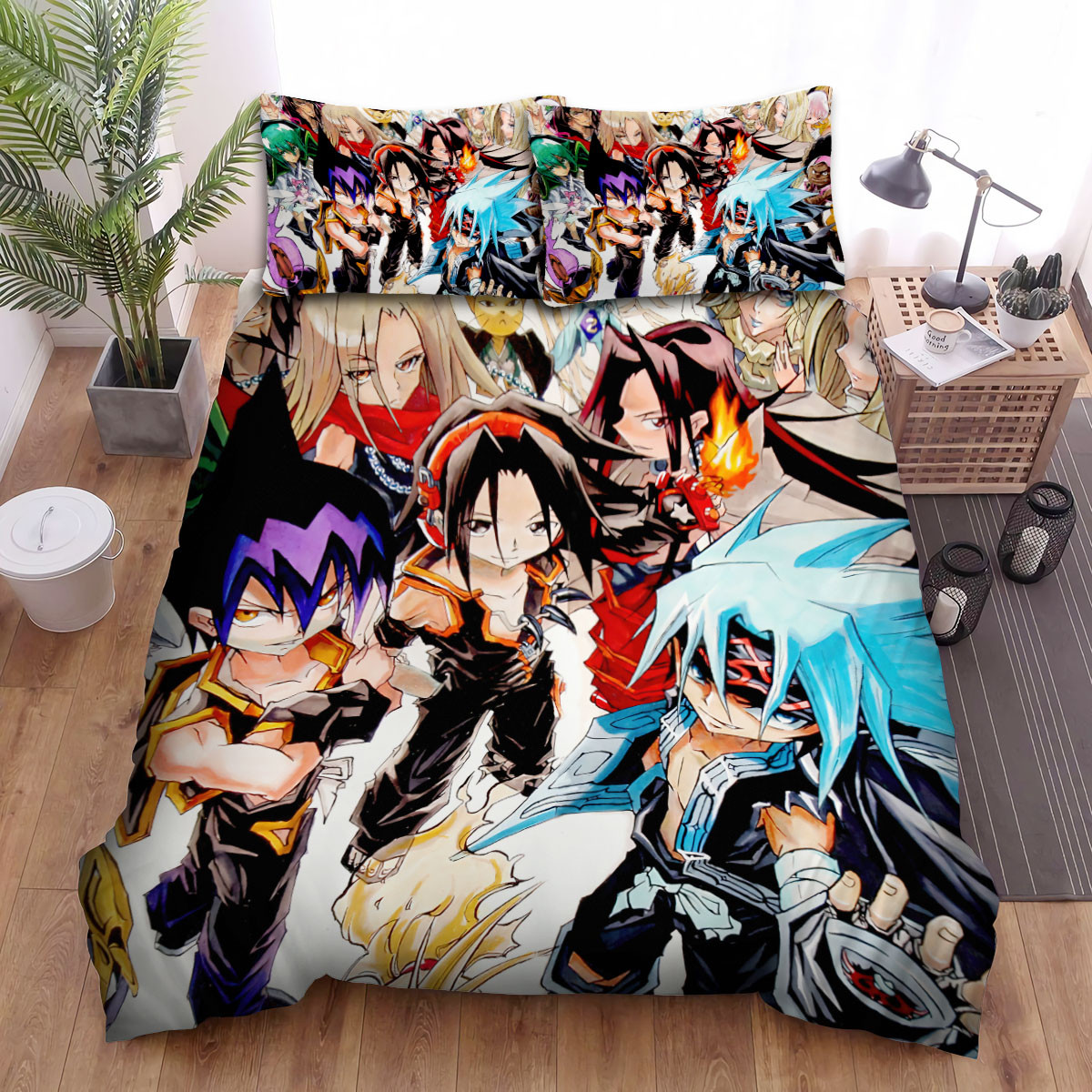 shaman king characters in the shaman fights bed sheets spread duvet cover bedding sets pq7e8