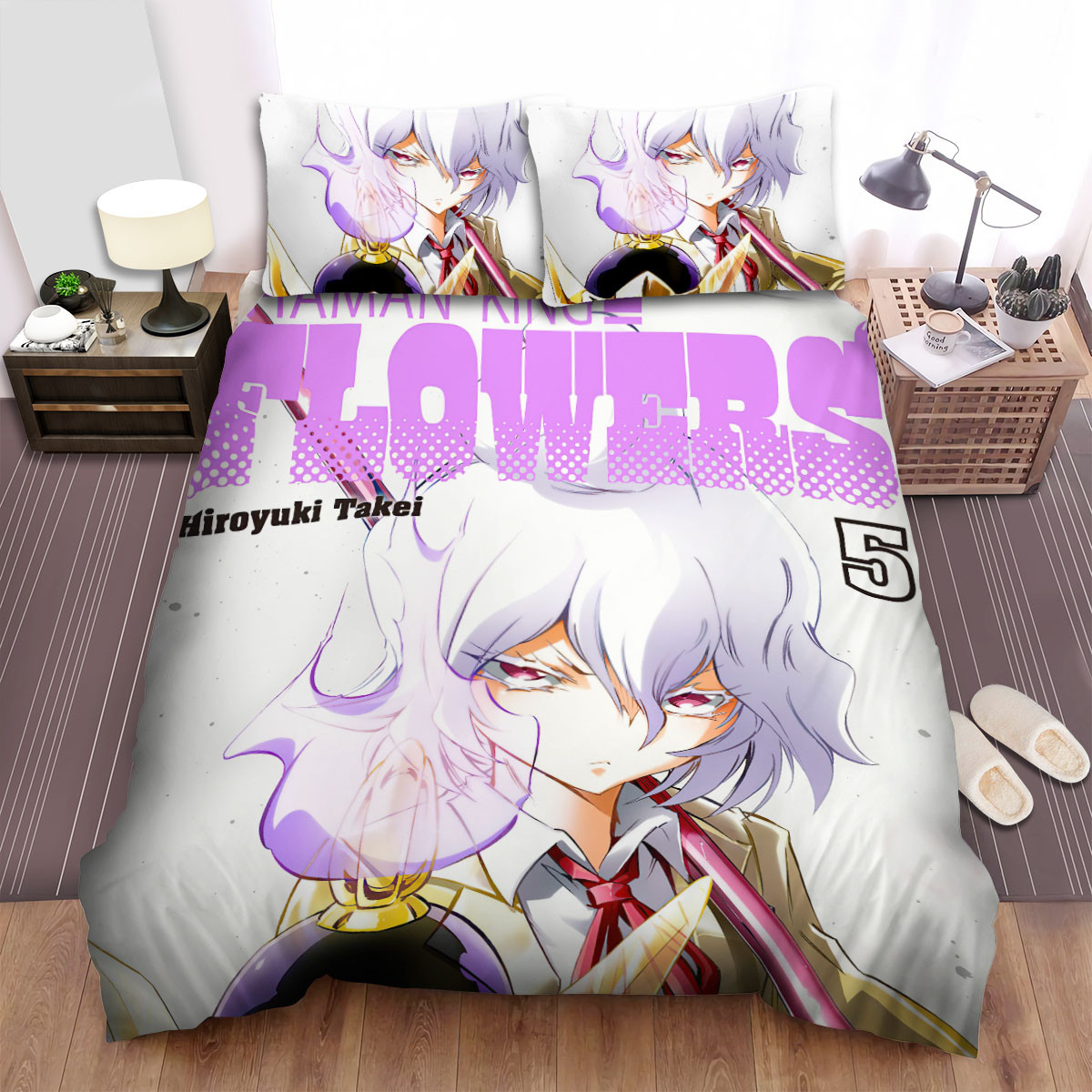 shaman king flowers volume 5 art cover bed sheets spread duvet cover bedding sets lnf33