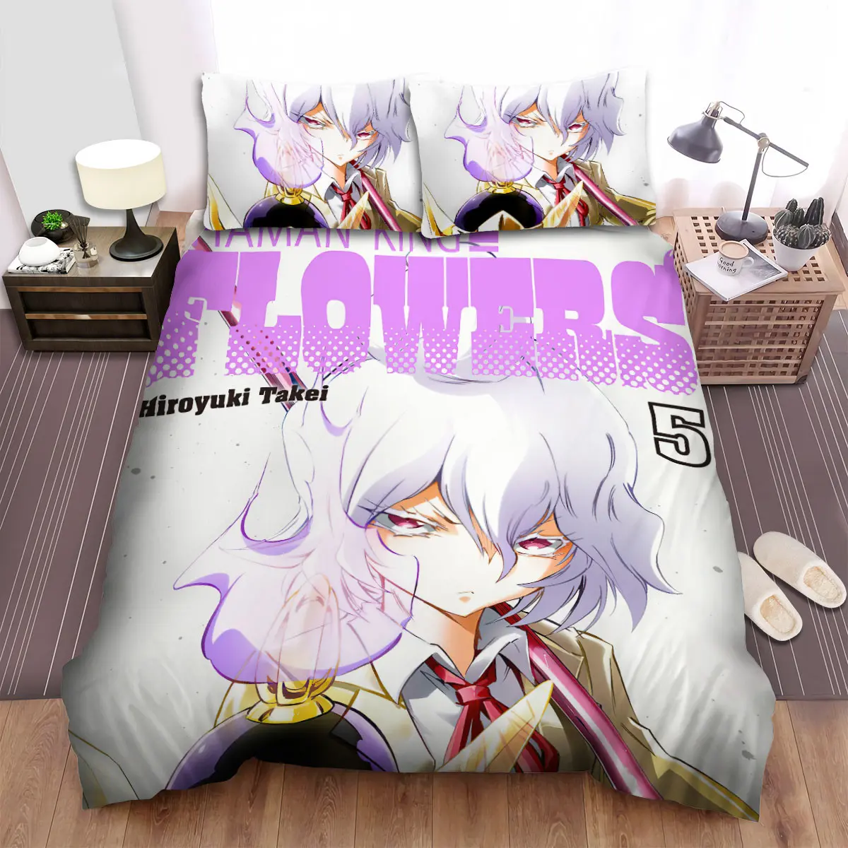 shaman king flowers volume 5 art cover bed sheets spread duvet cover bedding sets lnf33