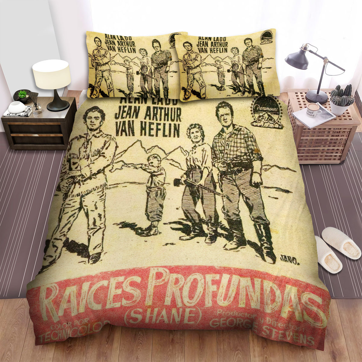 shane alan ladd jean arthur van heflin art movie poster bed sheets spread comforter duvet cover bedding sets ohno2