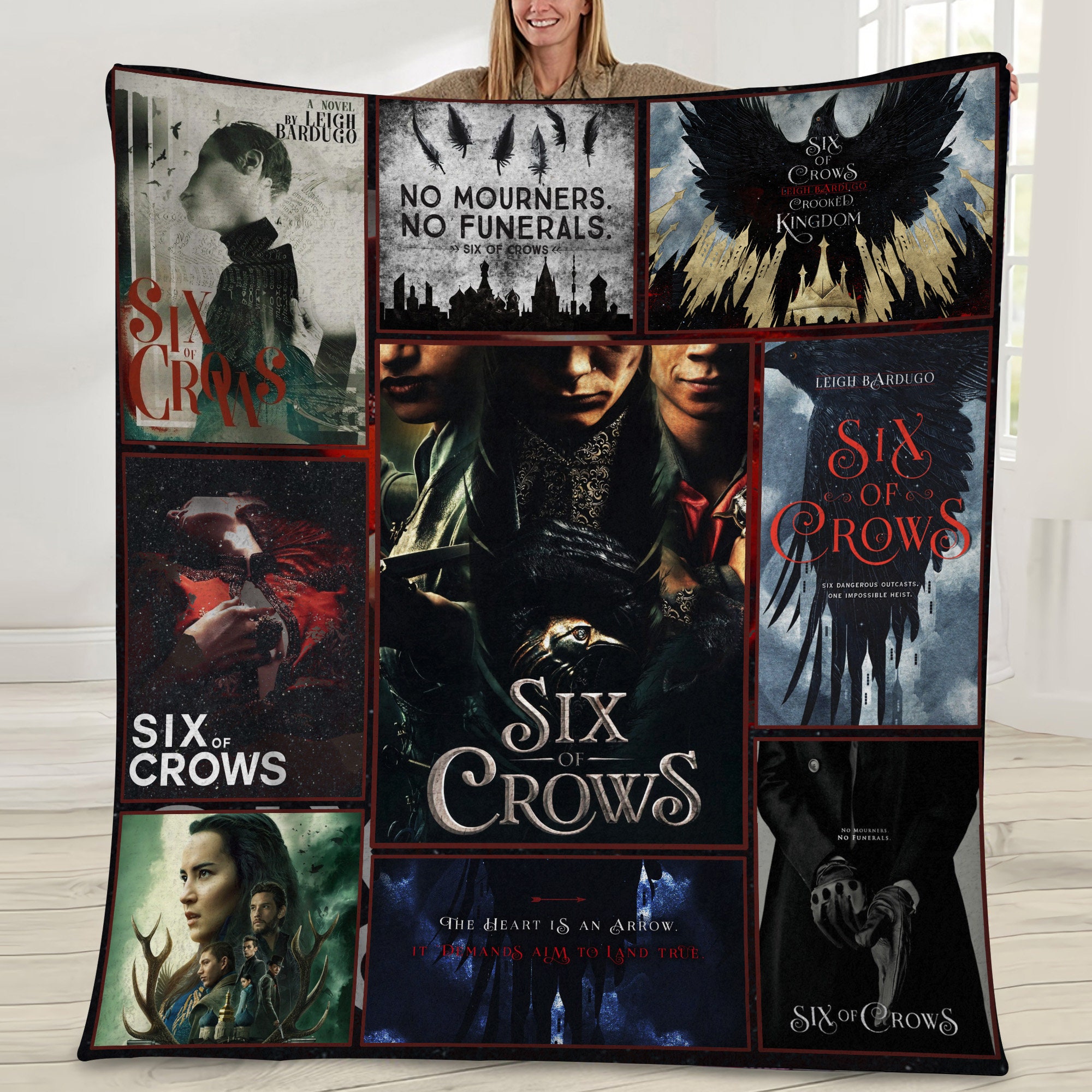 six of crows book reading novel movie fan blanket mnfsd