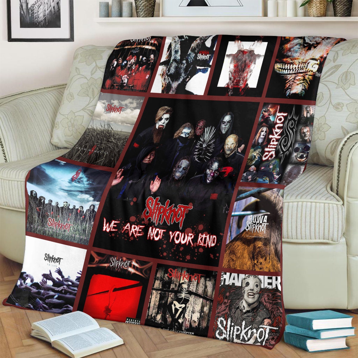 slipknot band album covers fleece quilt blanket ytg5f