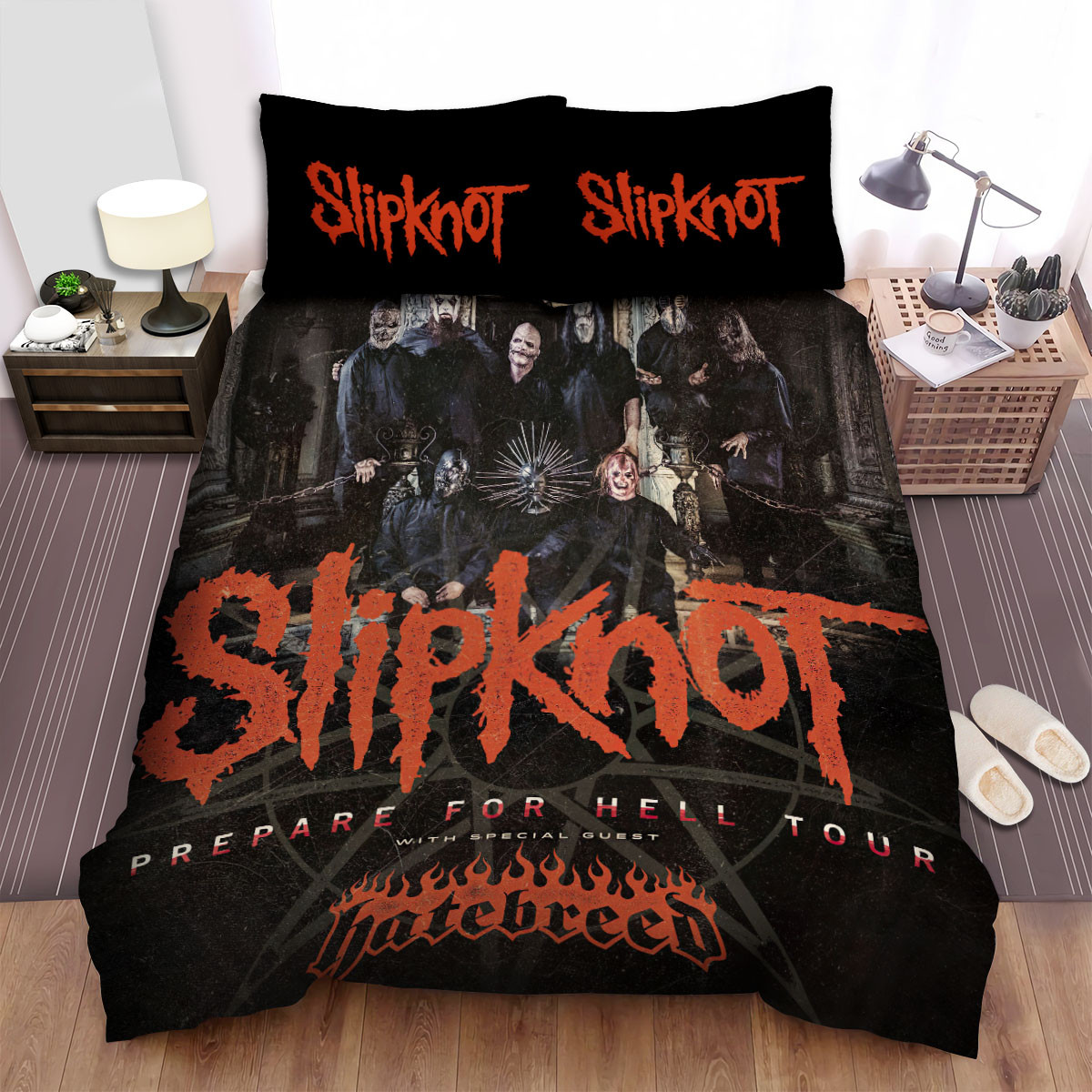 slipknot prepare for hell tour poster duvet cover bedroom sets comfortable bedding sets ahqe6