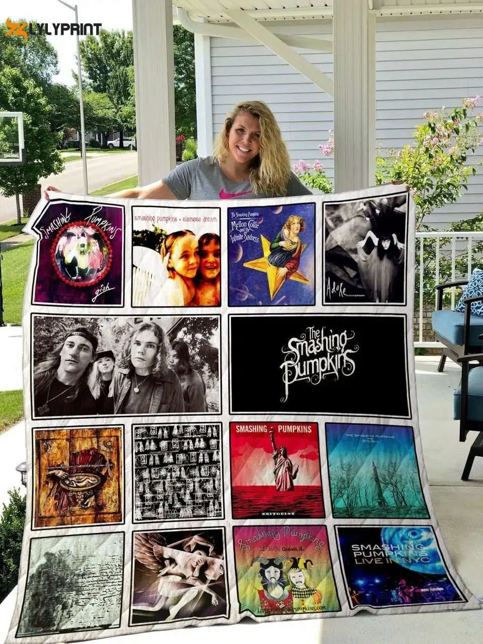 smashing pumpkins quilt blanket 1e