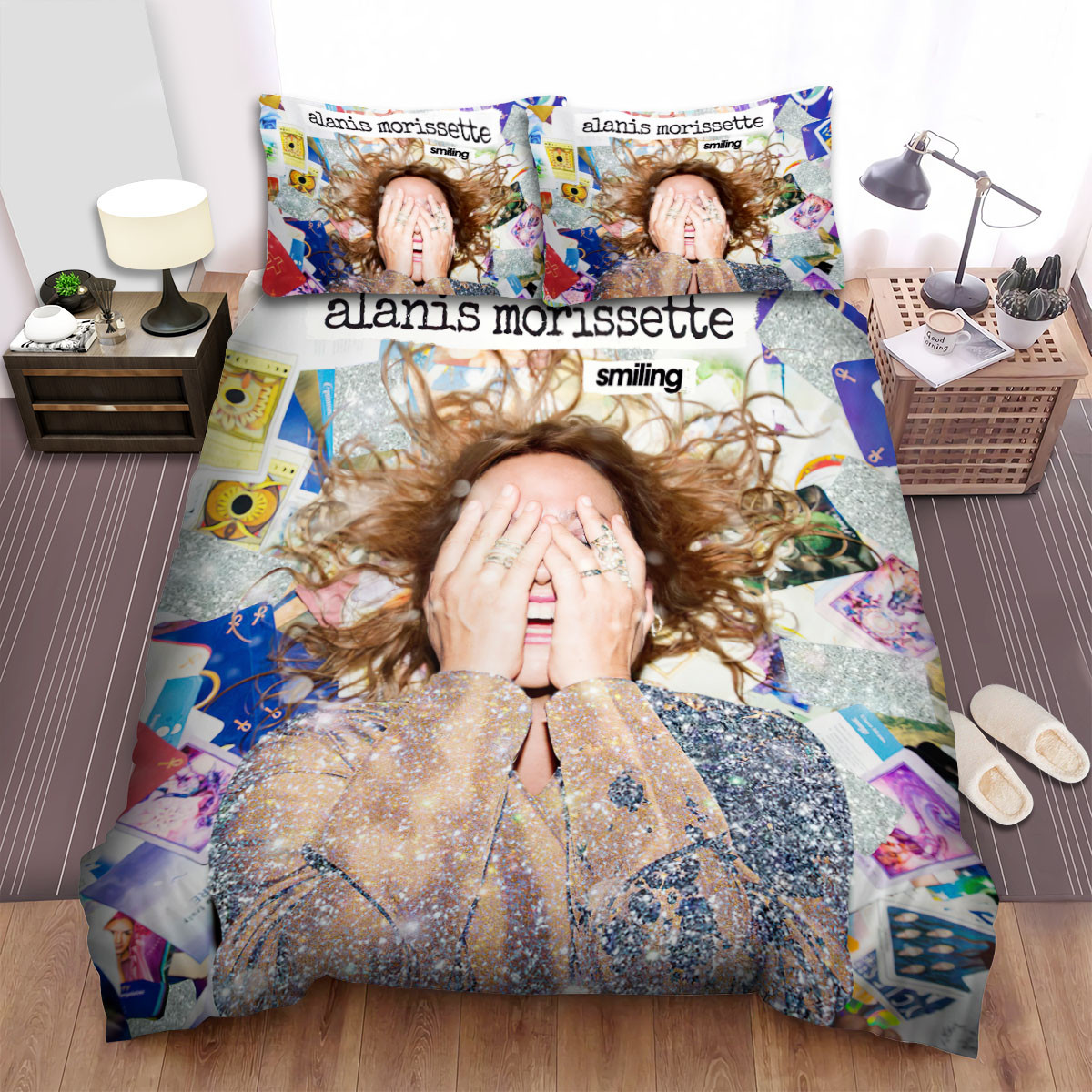 smiling alanis morissette bed sheets spread comforter duvet cover bedding sets sgg1k