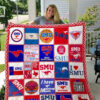 smu mustangs quilt blanket for fans home decor gift 2 1