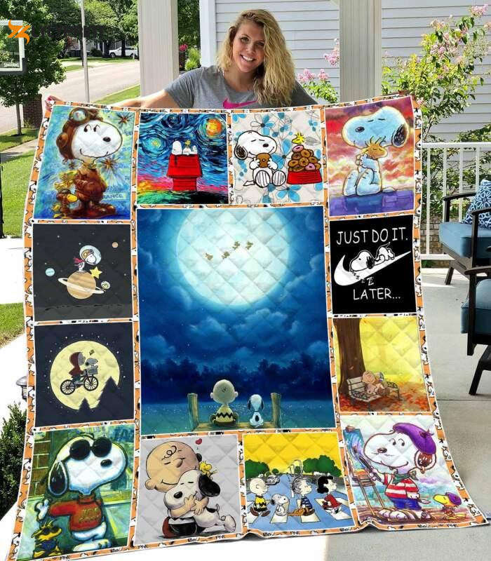 snoopy charlie brown the peanuts cartoon 1k101 gift lover quilt blanket