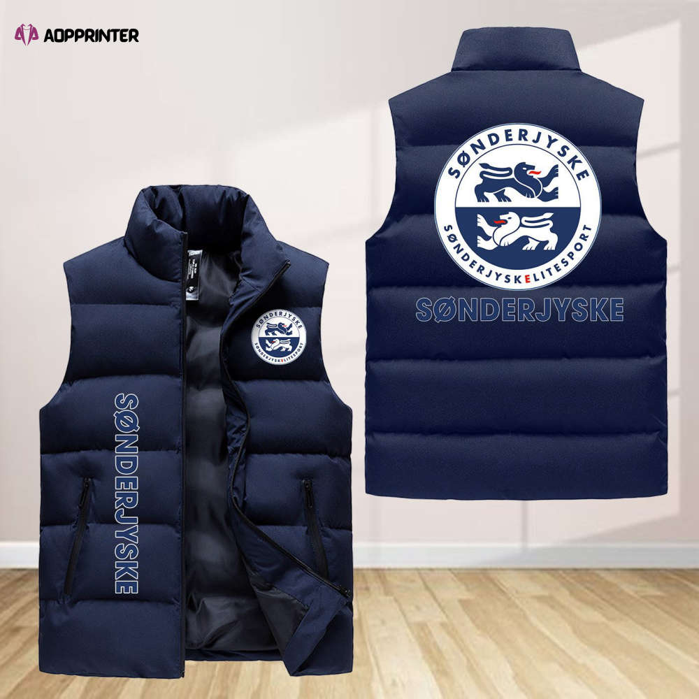 sonderjyske sleeveless puffer jacket custom for fans gifts