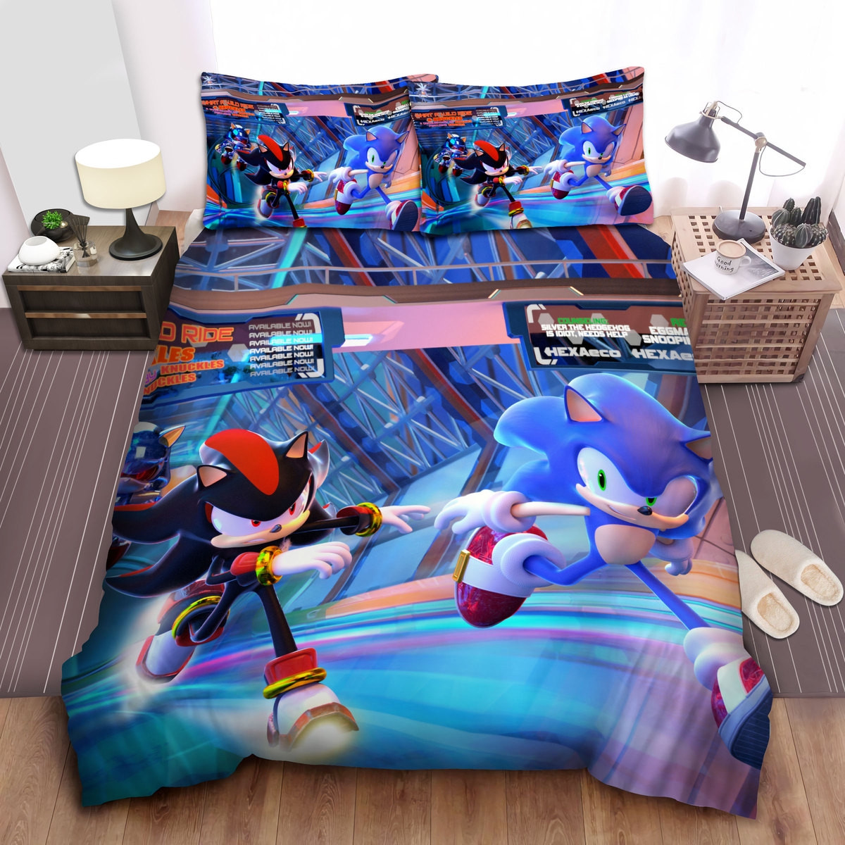 sonic and shadow the hedgehog in running competition duvet cover bedroom sets comfortable bedding sets rjtaq