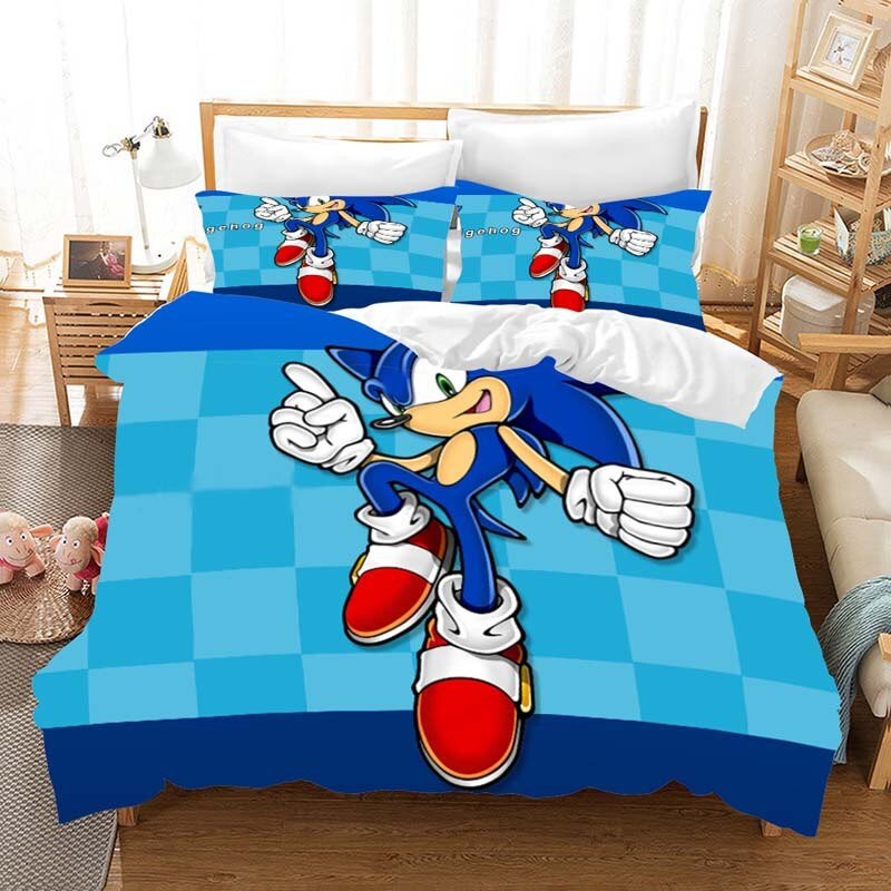 sonic the hedgehog anime bedding set duvet cover bedroom sets comfortable bedding sets cz7f0