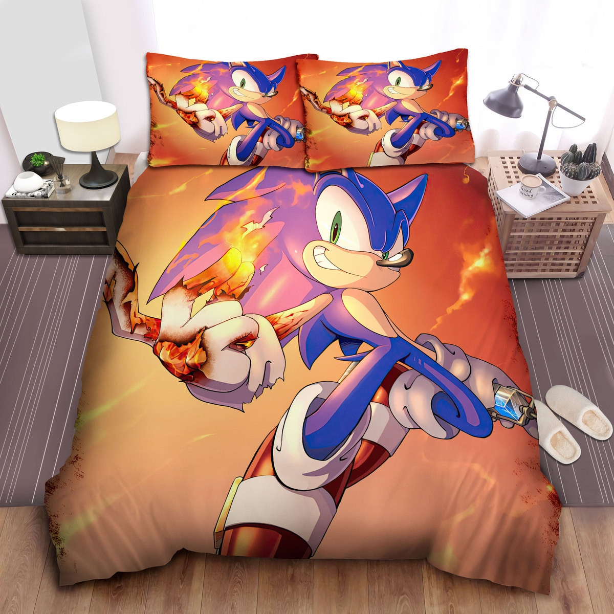 sonic with his burning hand duvet cover bedroom sets comfortable bedding sets ip0iv