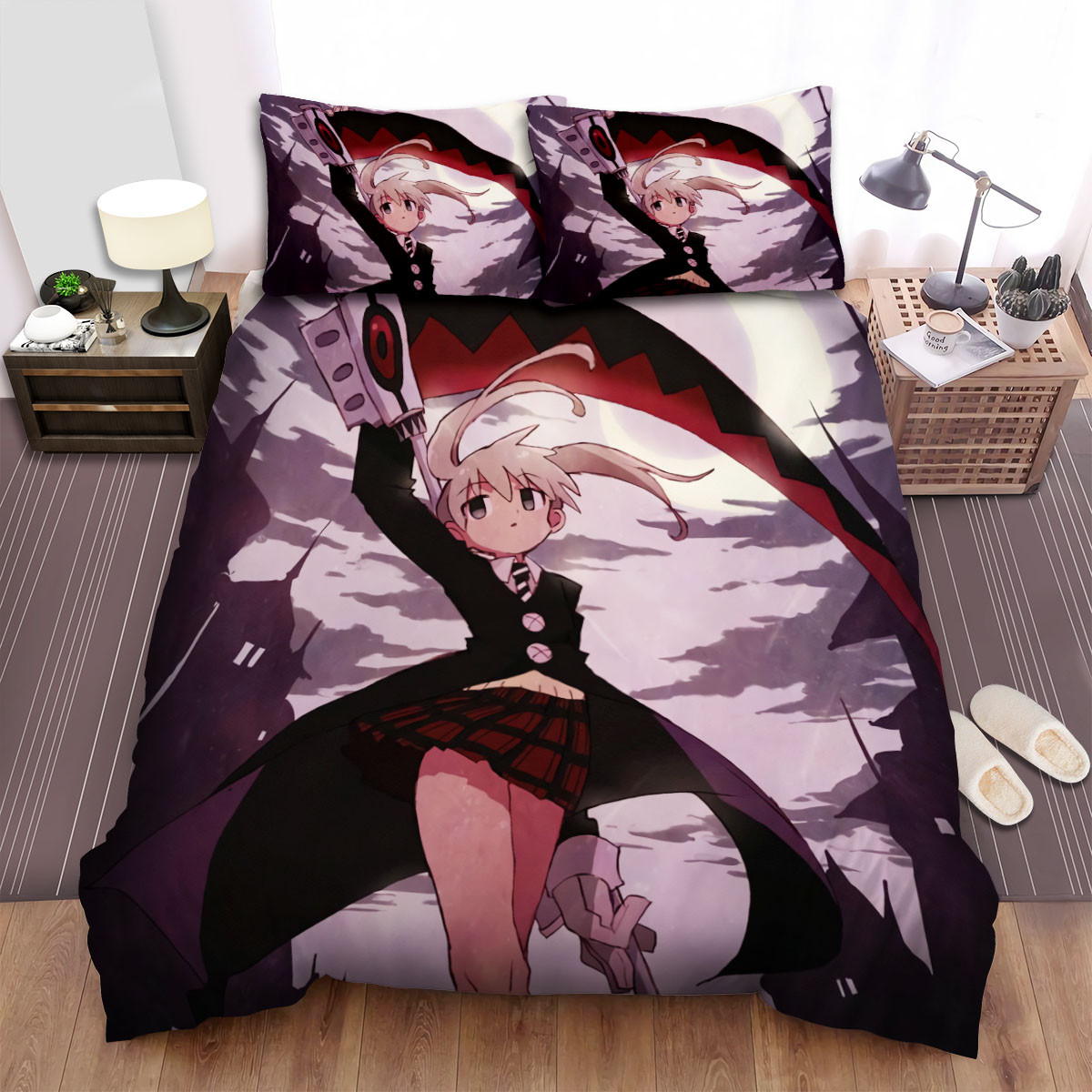 soul eater maka with the weapon bed sheets spread comforter duvet cover bedding sets uinze