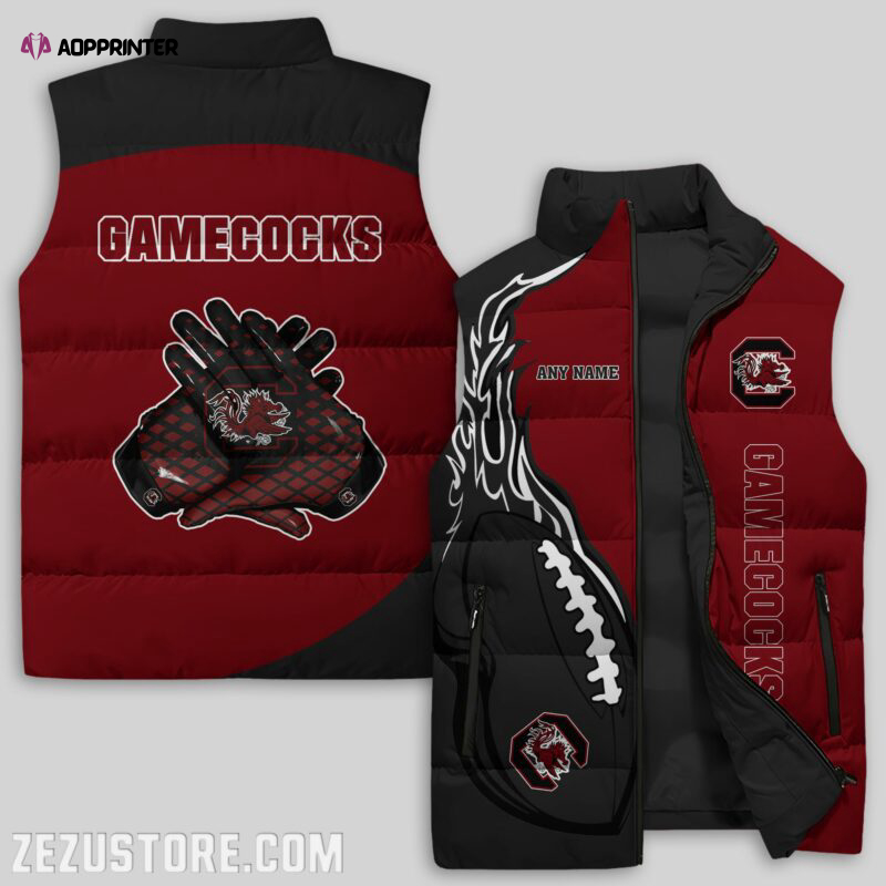 south carolina gamecocks ncaa sleeveless puffer jacket custom for fans spj1984