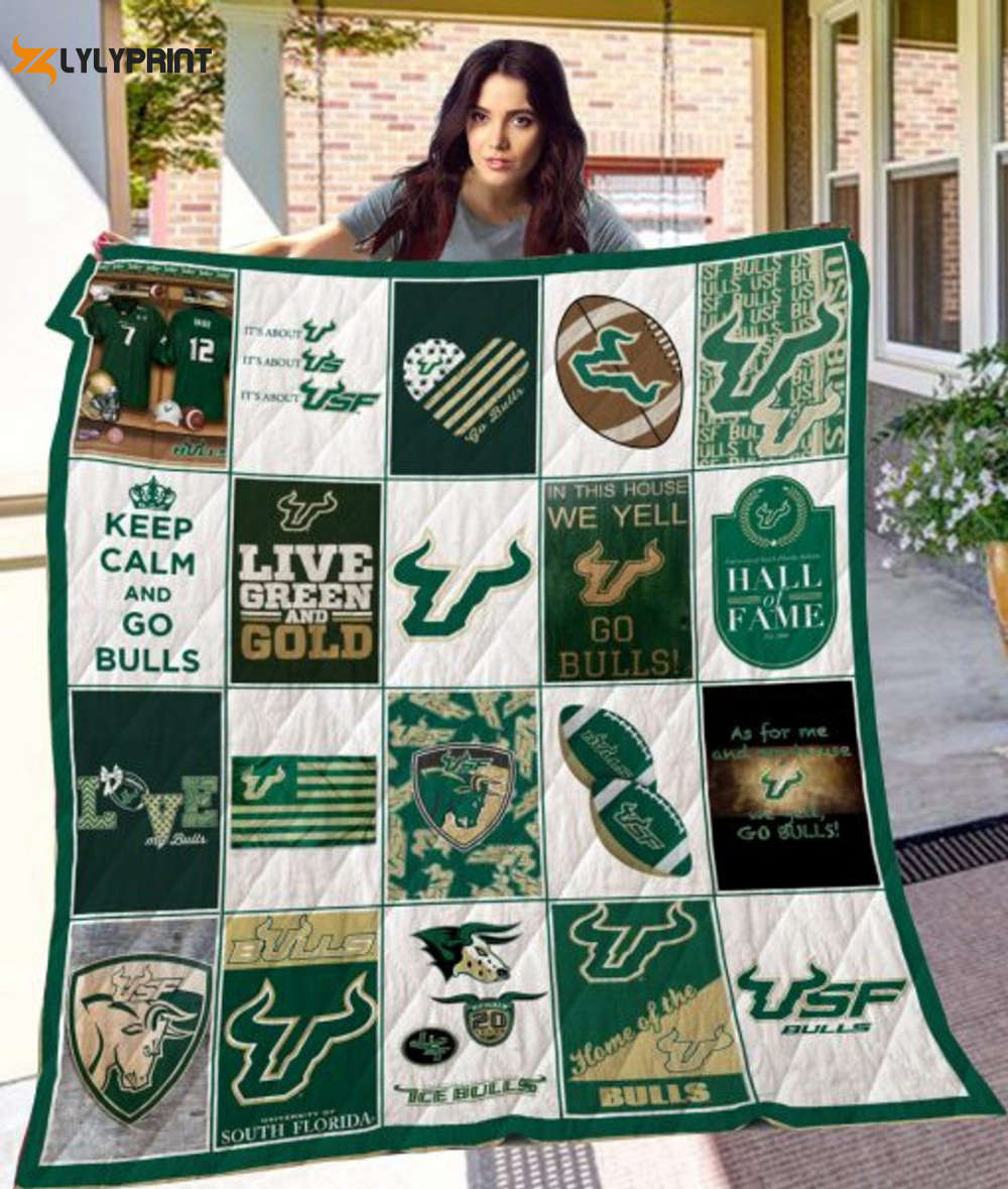 south florida bulls 3 quilt blanket for fans home decor gift