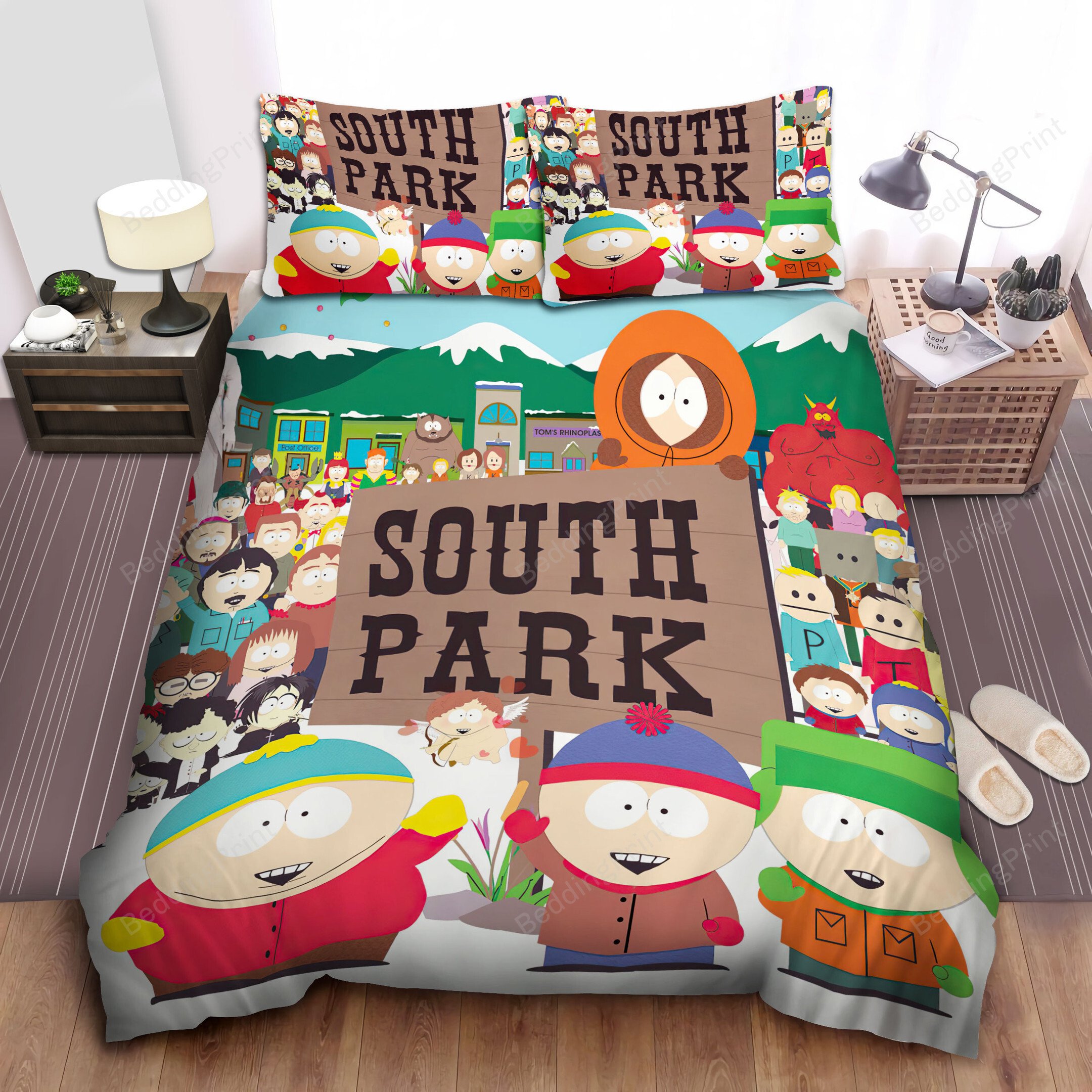 south park characters all in one bed sheets spread duvet cover bedding sets iqtm8