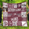 southern illinois salukis quilt blanket for fans home decor gift